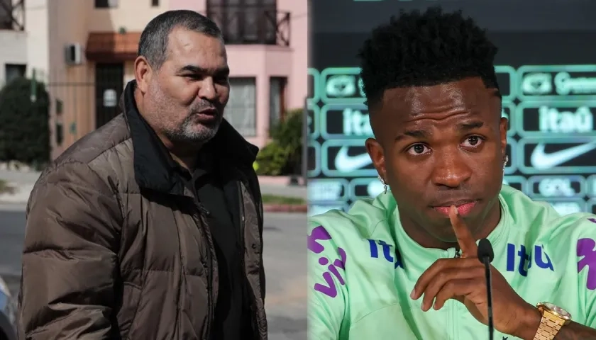 El exportero paraguayo José Luis Chilavert y el brasileño Vinicius Junior. 