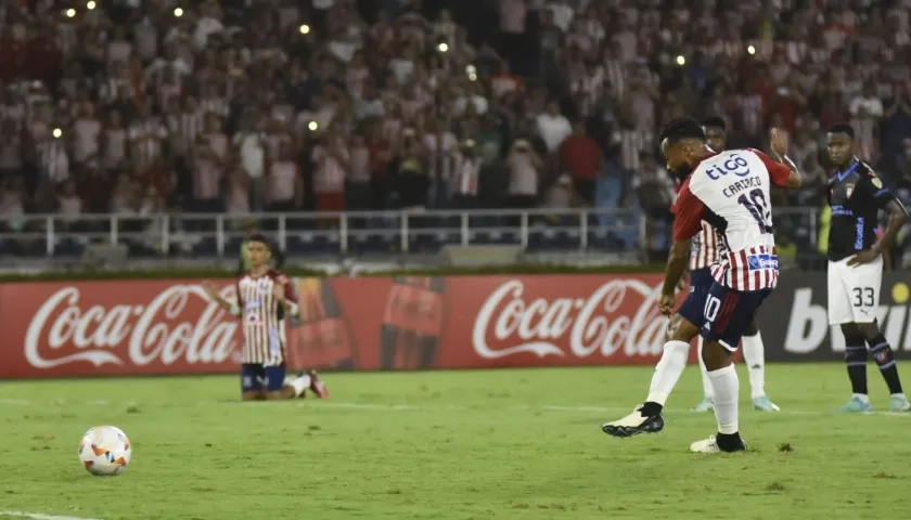 El penalti botado por Cariaco. 