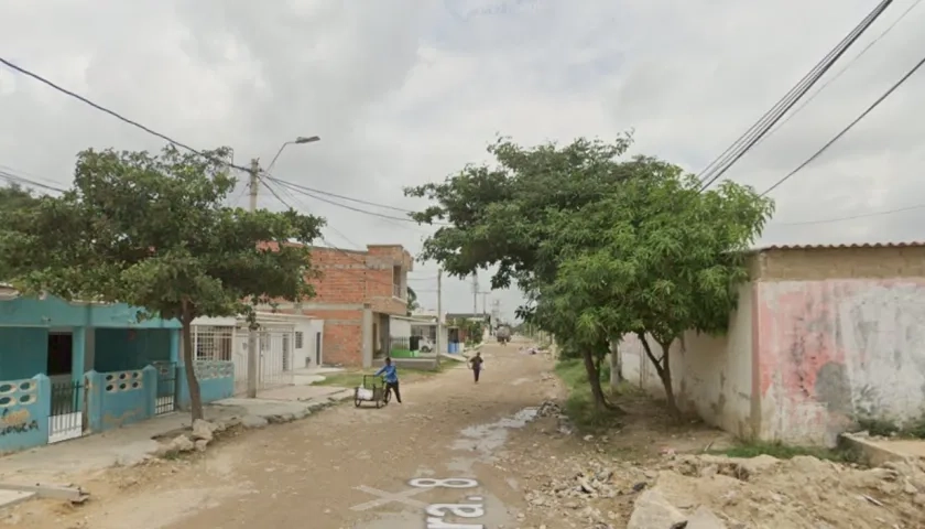 Lugar donde se presentó el crimen en el barrio El Ferry. 