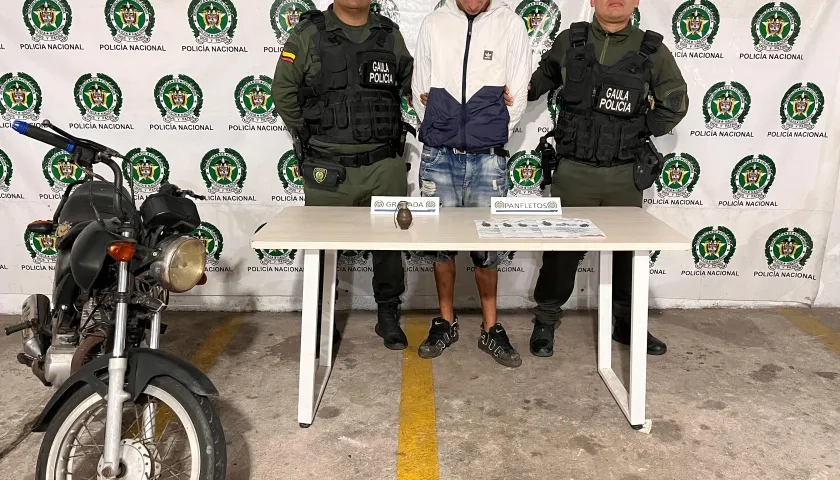 Presunto extorsionista de 'Los Costeños'. 