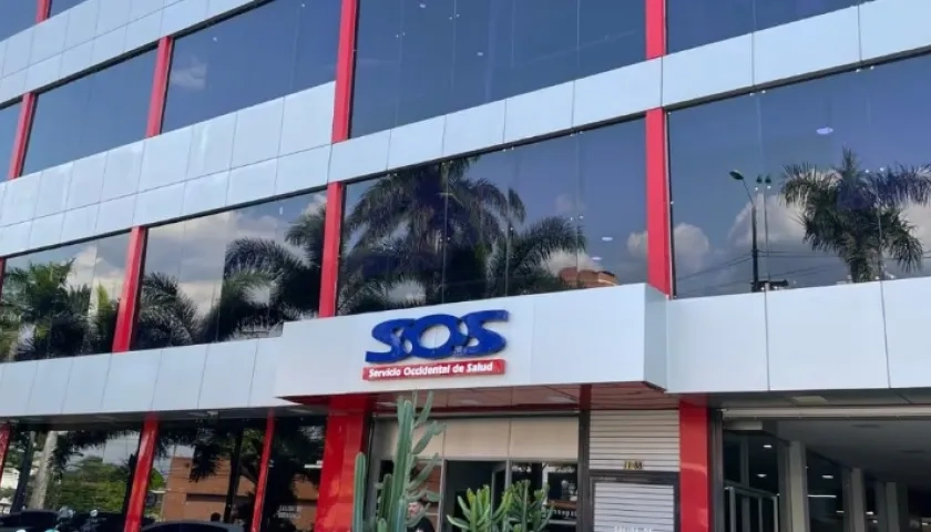 Sede de la EPS Servicio Occidental de Salud, SOS, intervenida por SuperSalud