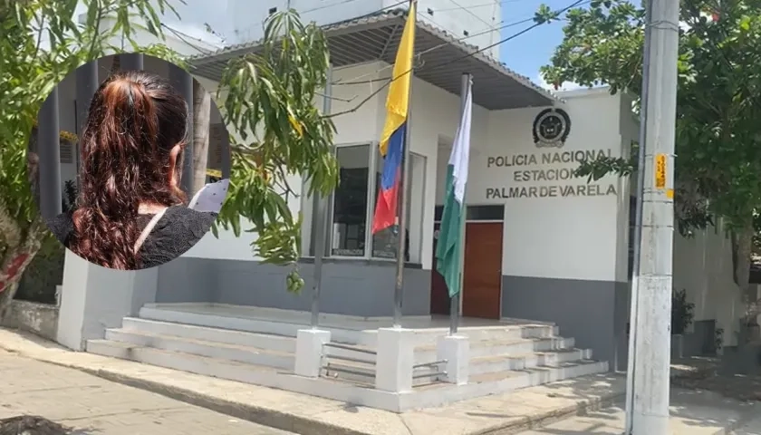 Mamá de la auxiliar en Medicina Legal (círculo) y la estación de Palmar de Varela, donde habrían ocurrido los hechos. 