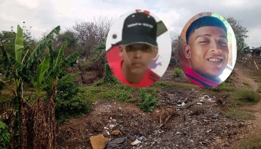 Jainer Peralta Rocha y Samuel Barrios Solano / Lugar donde fueron encontrados sin vida. 