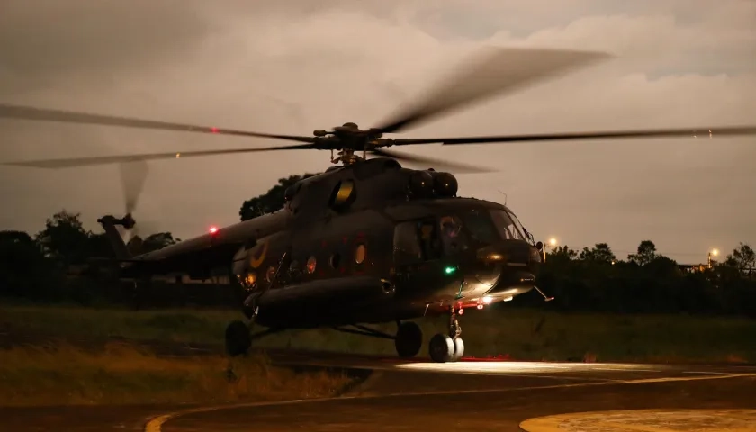 Una foto de archivo de un helicóptero militar en Ecuador. 