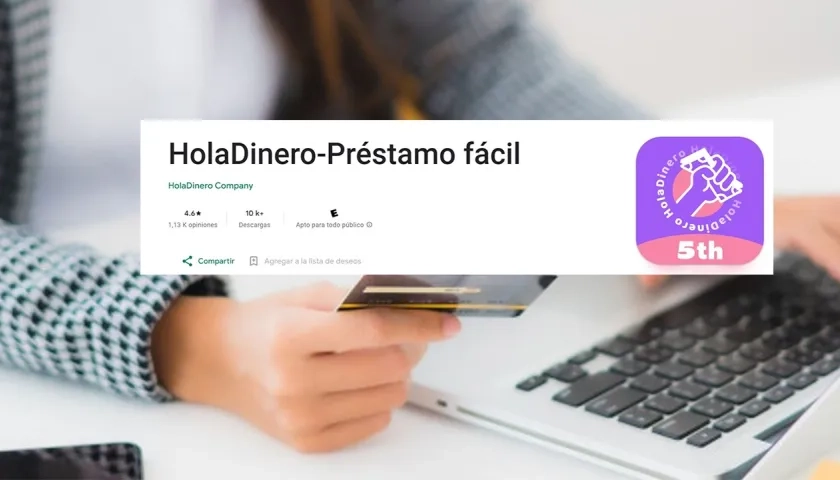 La aplicación se llama HolaDinero-Préstamo fácil.