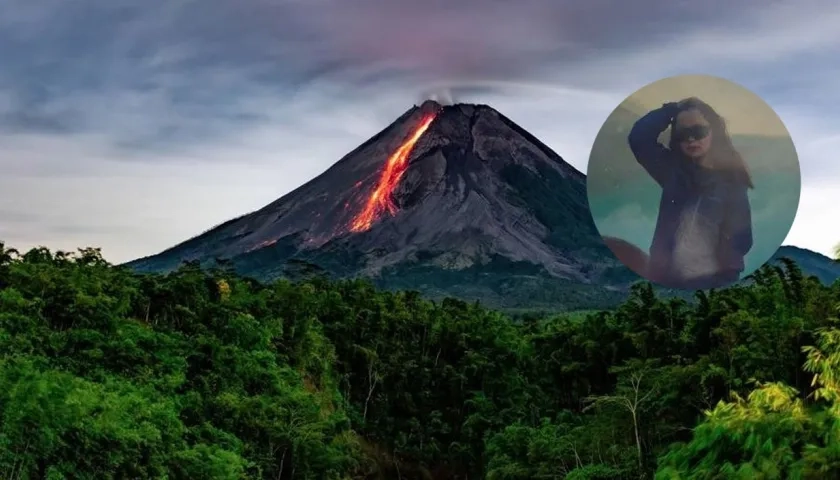 Huang Lihong falleció tras caer a un volcán.