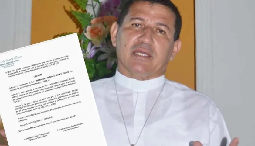 El sacerdote Hernando Fagid Álvarez Yacub, conocido como el 'padre Fajid'