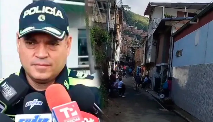  El coronel Carlos Oviedo, comandante de la Policía de Cali. En la siguiente foto, la cuadra de Altos de Menga, zona rural de Cali, donde ocurrió el crimen de la menor