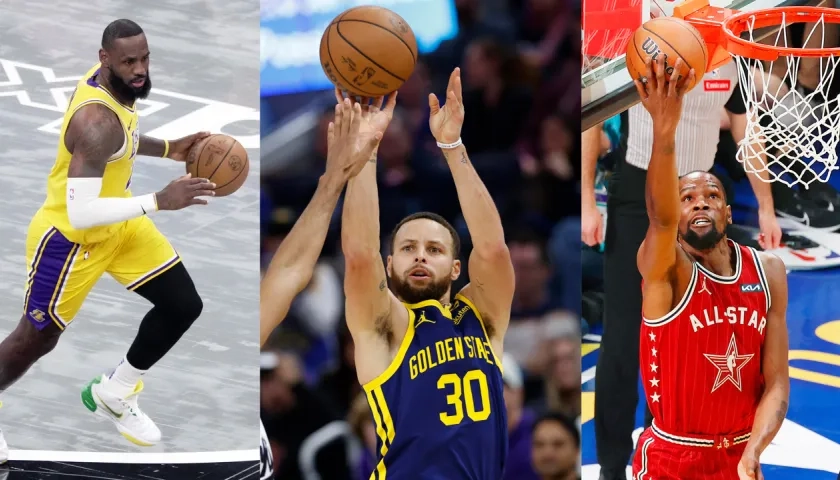 LeBron James, Stephen Curry y Kevin Durant. 