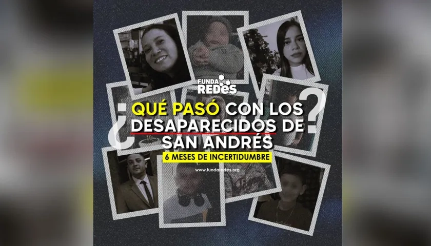 La imagen sobre algunos de los desaparecidos venezolanos que salieron de San Andrés hace seis meses