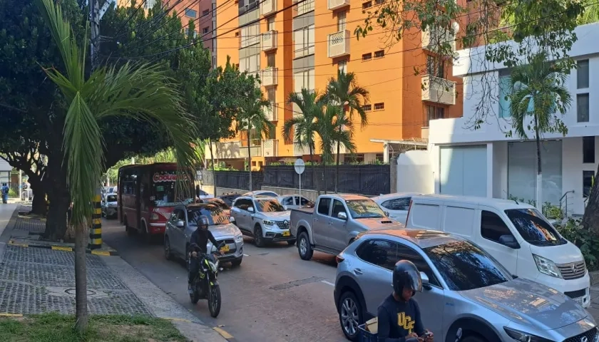 Imagen del tráfico en Barranquilla.