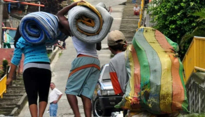 Desplazados en Colombia. 