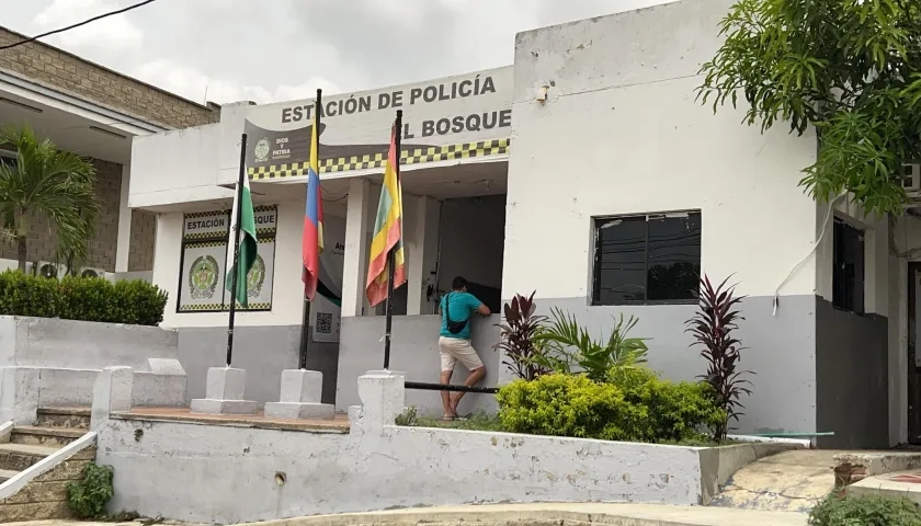 Estación de Policía en El Bosque, en Barranquilla. 