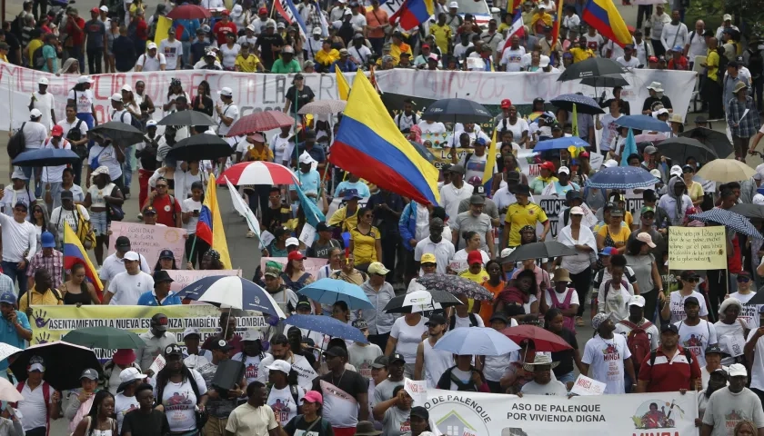 Marcha en Bogotá.