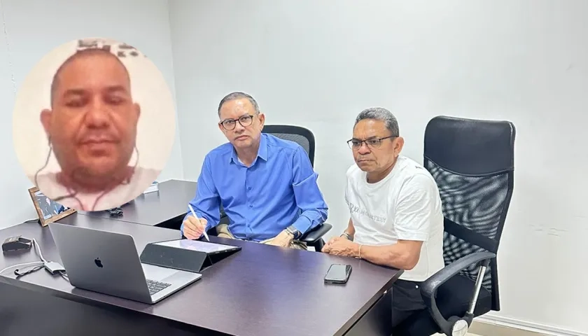 Marlon Brito Viloria, (en el círculo) durante la audiencia por secuestro de Luis Manuel Díaz.