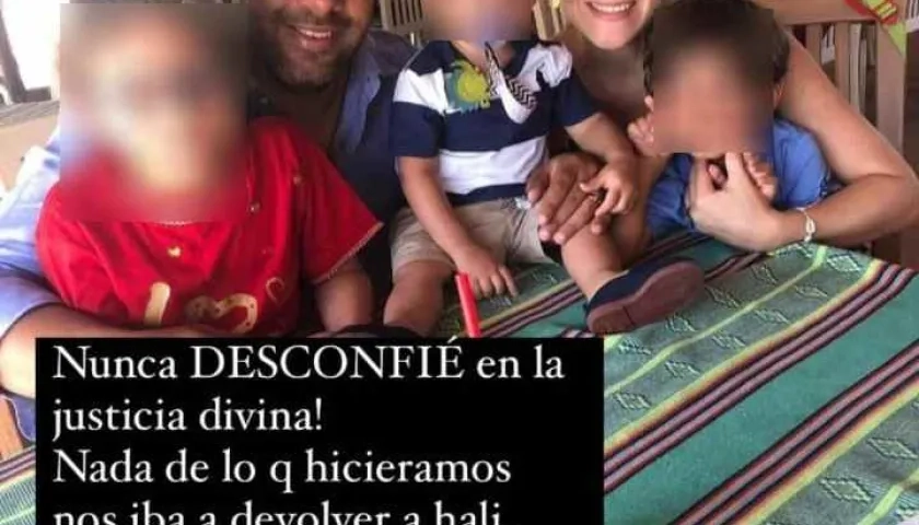 Palabras de la mujer en sus redes sociales tras la captura del presunto homicida de su esposo. 