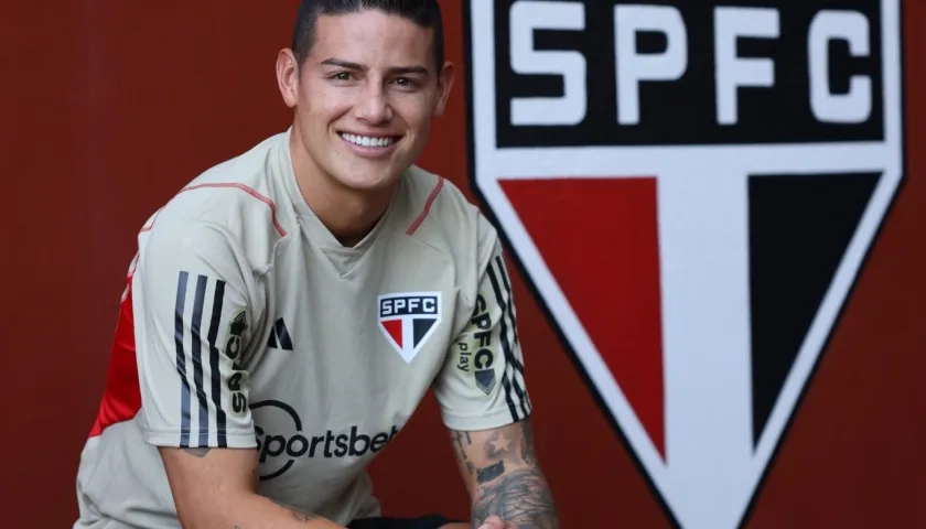 James Rodríguez tiene contrato con el Sao Paulo hasta junio de 2025.