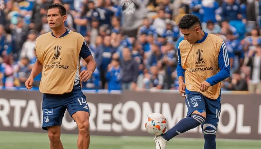 David Mackalister y Daniel Cataño, jugadores de Millonarios. 