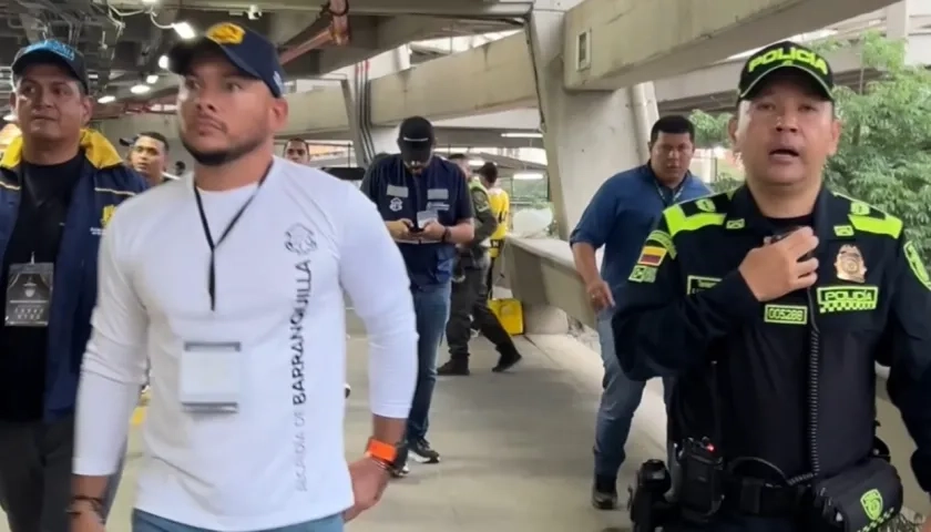 El secretario de Gobierno, Nelson Patrón, en la inspección al estadio Metropolitano