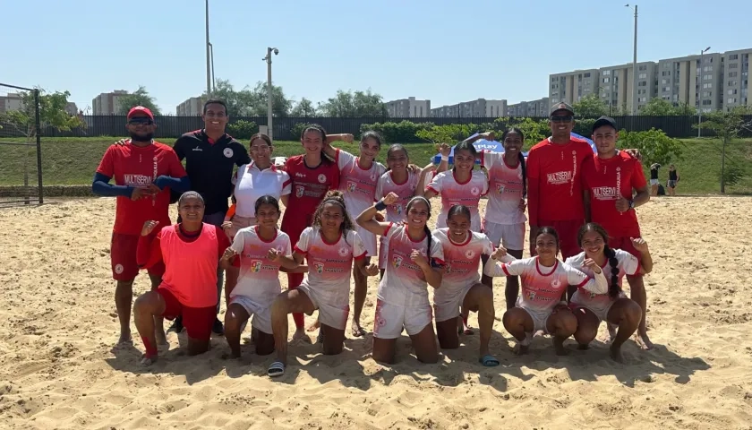 Selección Atlántico femenina de fútbol playa. 