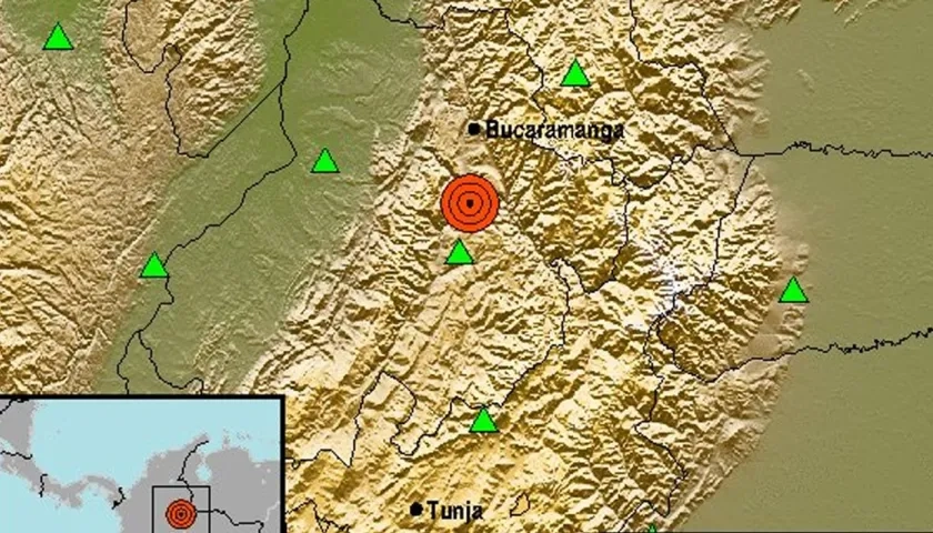 El fuerte sismo de este lunes en la Mesa de los Santos