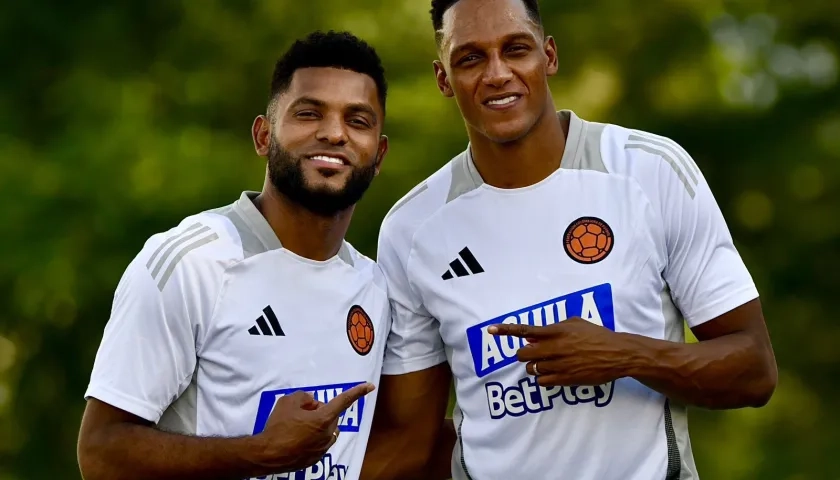 Miguel Borja y Yerry Mina, dos de las novedades en la convocatoria de la Selección Colombia. 