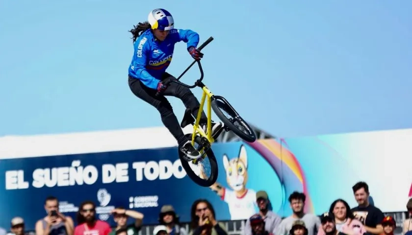 La corredora de BMX Queensaray Villegas.