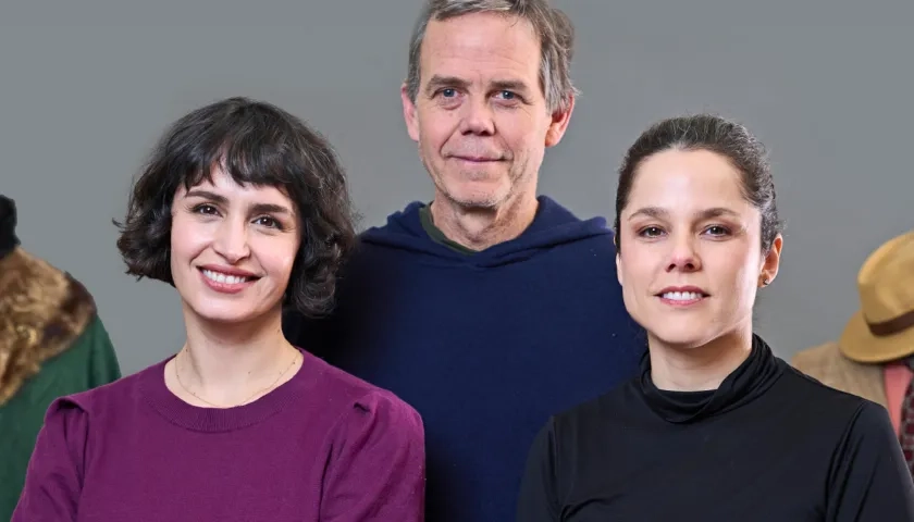 La actriz chilena Fernanda Urrejola, el director Andrés Wood y la guionista Francisca Alegría.