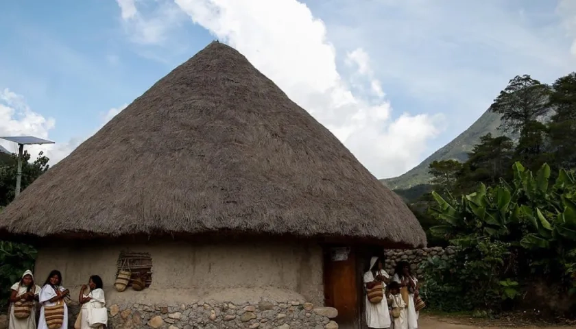 Comunidad arhuaca en la Sierra Nevada de Santa Marta. 