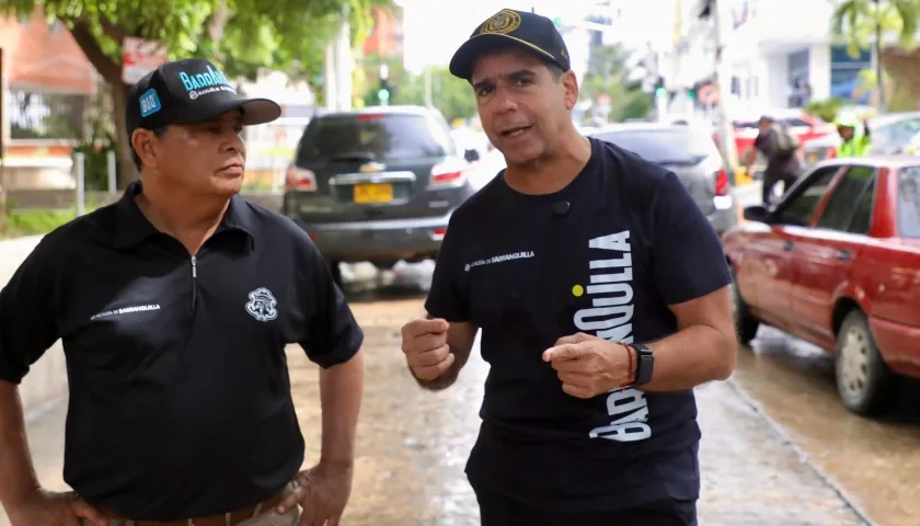 El secretario de Obras Públicas, Rafael Lafont y el Alcalde Alex Char.