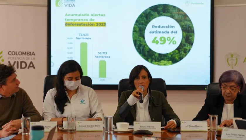 La ministra de ambiente Susana Muhamad, hizo un llamado para que la naturaleza no este en medio del conflicto.