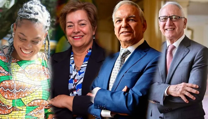 Aurora Vergara, Gloria Ramírez, Ricardo Bonilla y Guillermo Jaramillo.