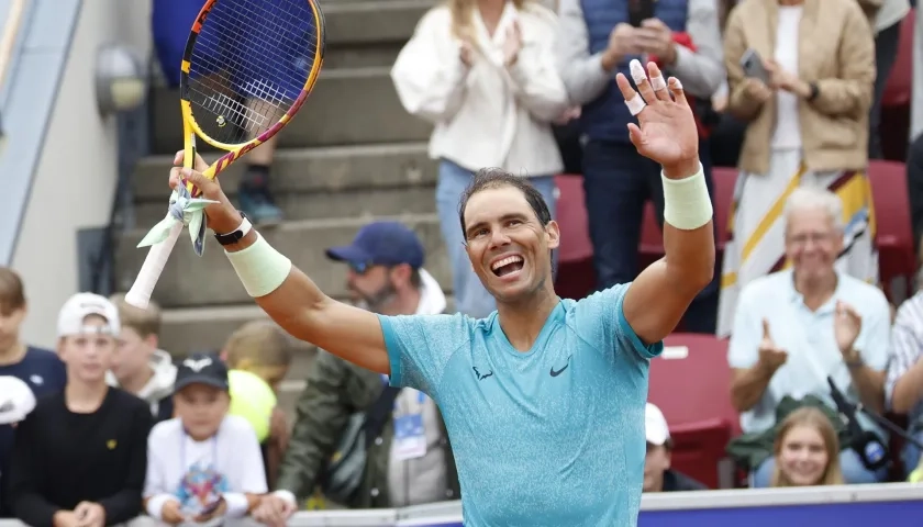 Nadal en el torneo de Suecia.