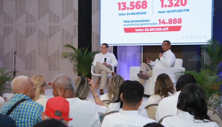 Roberto Solano durante la rendición de cuentas 