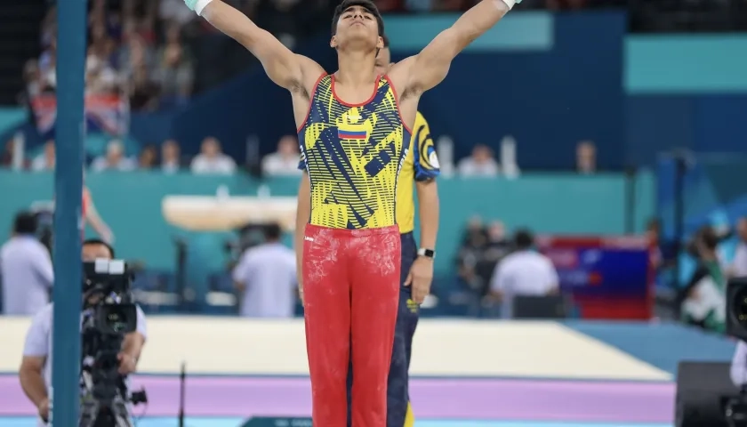 El colombiano Ángel Barajas durante su participación en el Bercy Arena.