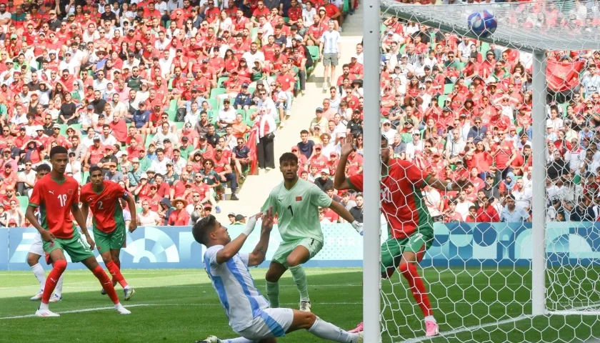 El gol del descuento para Argentina marcado por Giuliano Simeone. 