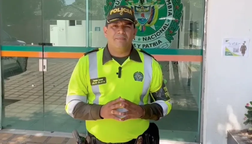 Teniente Coronel Julio Olaya, jefe Seccional de Tránsito y Transporte de la Mebar.
