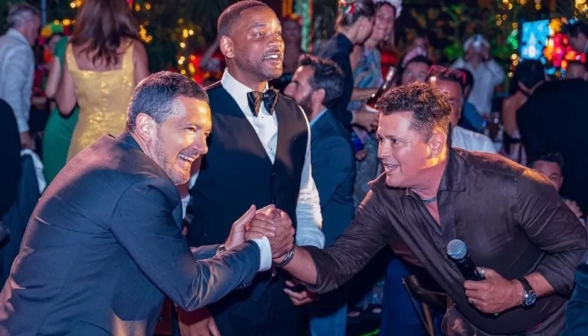 Antonio Banderas, Will Smith y Carlos Vives. 