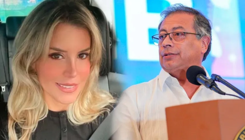 Ángela Benedetti y el presidente Gustavo Petro. 