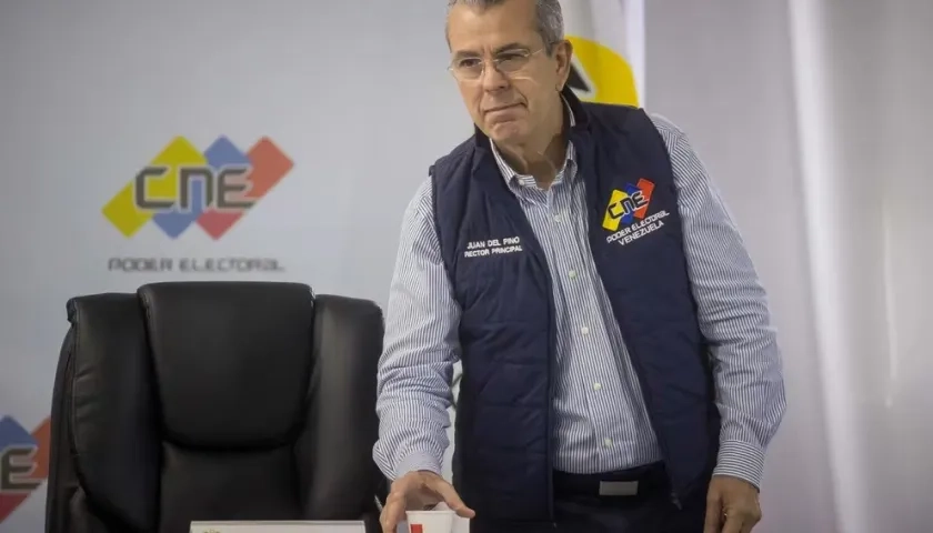 El rector principal del Consejo Nacional Electoral de Venezuela, Juan Carlos Delpino.