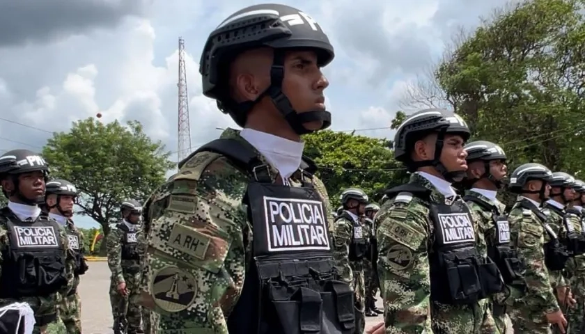 Soldados de la Policía Militar.