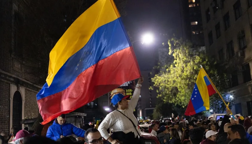 Protestas de venezolanos en Chile.