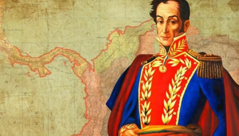 Ilustración de Simón Bolívar.