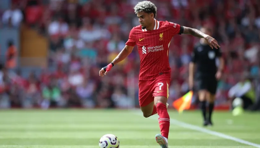 Luis Díaz en el amistoso del pasado domingo ante Sevilla.