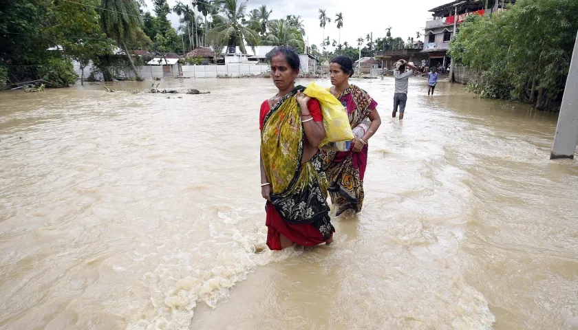 Fuertes lluvias en la India. 