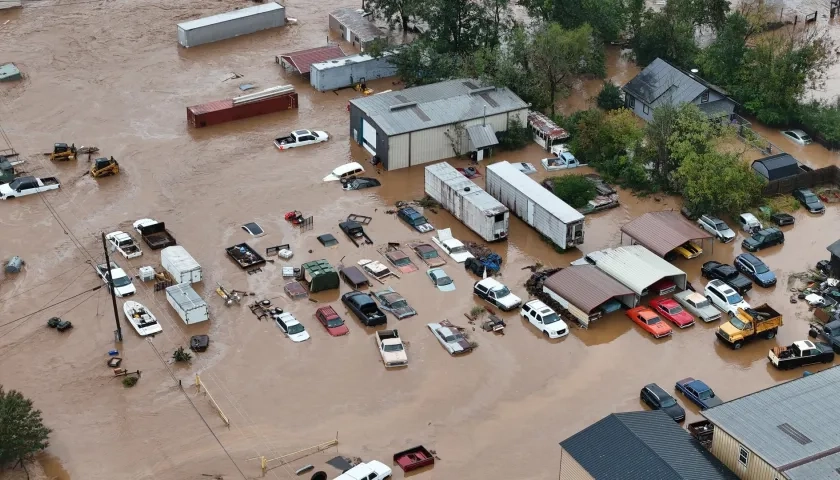 Inundaciones que ha dejado el huracán.