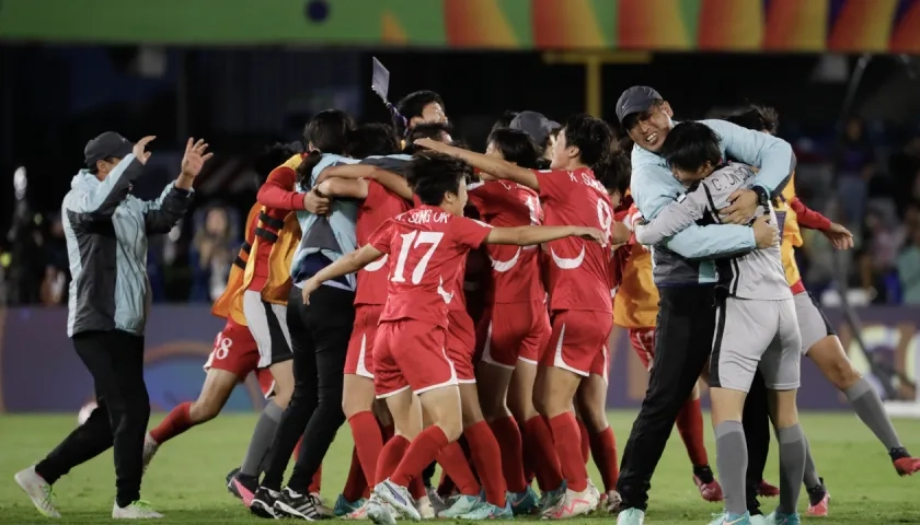 La celebración de las coreanas.