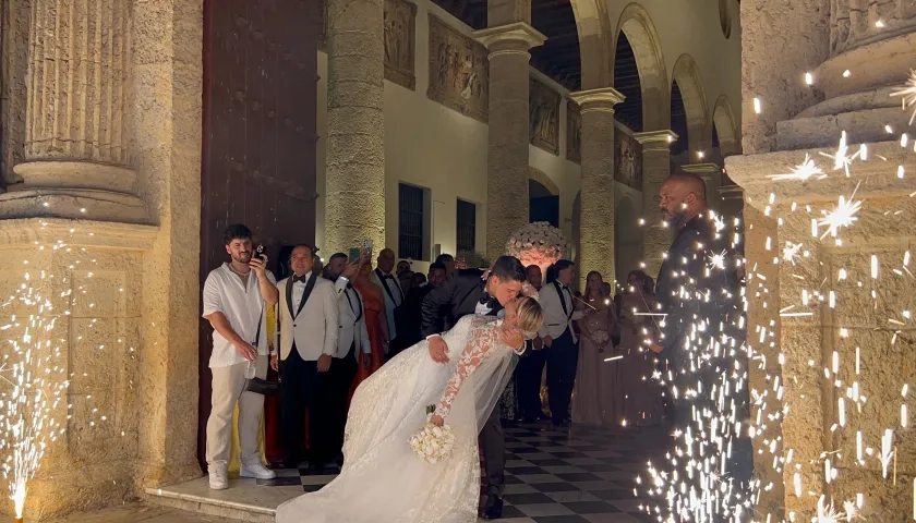 Milagros Villamil y Rafa Pérez en la Catedral de Santa Catalina de Alejandría.