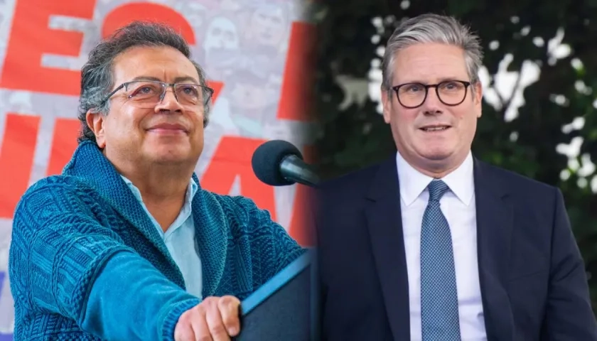 Gustavo Petro y Keir Starmer.