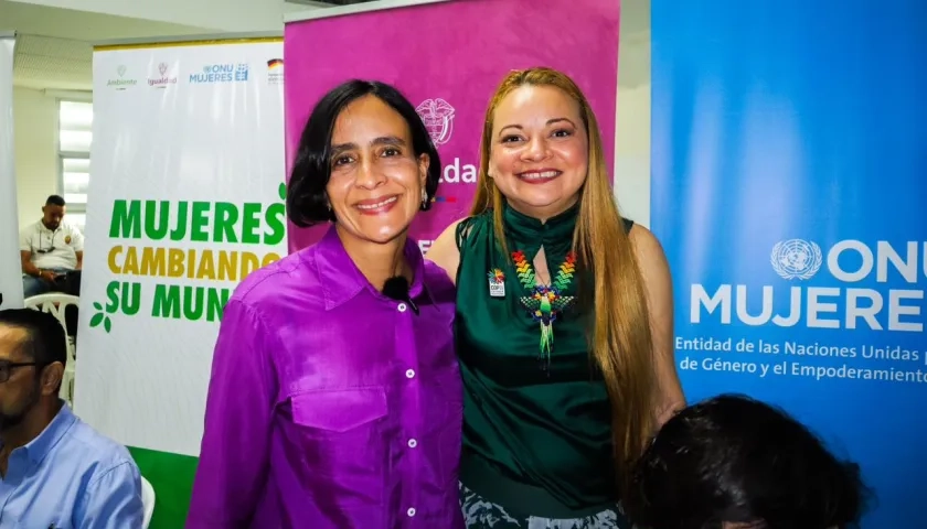 Ministra del Medio Ambiente Susana Muhamad y Diputada Alejandra Moreno. 